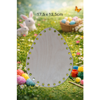 Jajko 17,5cm, do przeplatania 28 otworów, sklejka 3mm